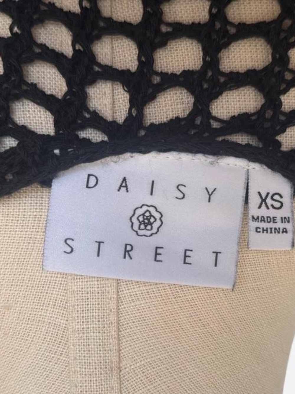 Daisy Black Open-Knit Star Appliqué Sweater - Picture 4 of 5